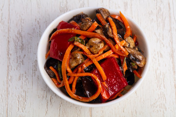 Appetizing grilled salad