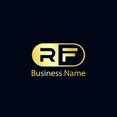 Initial Letter RF Logo Template Design