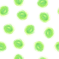 Watercolor modern pattern with blue polka dots.