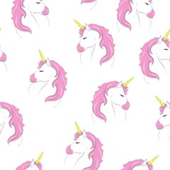 cute unicorn vector pattern