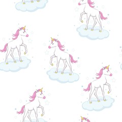 cute unicorn vector pattern