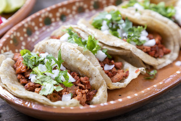 Tacos of meat to the shepherd or marinated