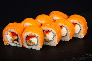 Japanese roll with salmon