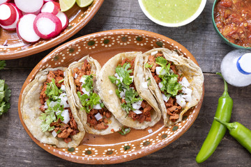 Tacos of meat to the shepherd or marinated