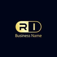Initial Letter RI Logo Template Design