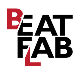 Eat fab, beat flab quote design, unusual lettering