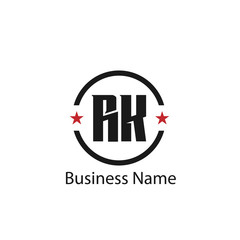 Initial Letter RK Logo Template Design