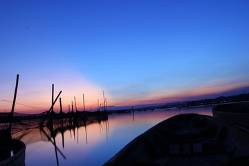 on the lake, view from the edge of the lake