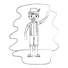 bavarian man in traditional costume