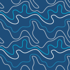 Seamless pattern with curved ropes. Pattern for fabrics and packaging.