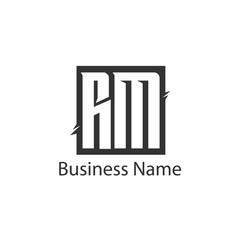 Initial Letter RM Logo Template Design