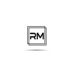 Initial Letter RM Logo Template Design