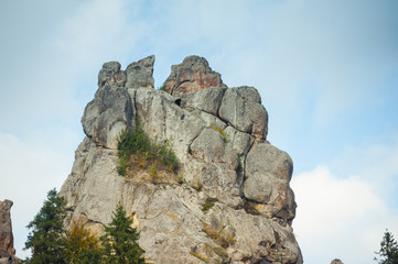 Fototapeta premium The rocky mountain peaks in the national park