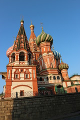 Fototapeta na wymiar Closeup view to Saint basils cathedral on red square in Moscow, Russia