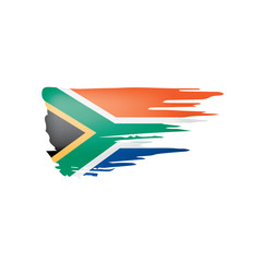 south africa flag, vector illustration on a white background.