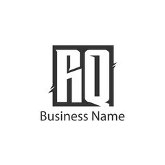 Initial Letter RQ Logo Template Design