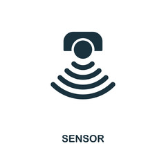 Sensor icon. Monochrome style design from machine learning icon collection. UI and UX. Pixel perfect sensor icon. For web design, apps, software, print usage.