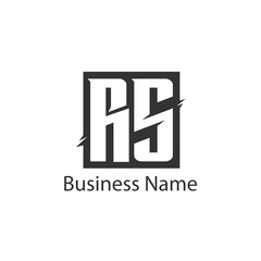 Initial Letter RS Logo Template Design