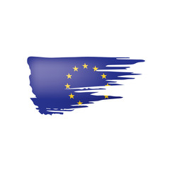 European union flag, vector illustration on a white background.