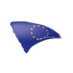 European union flag, vector illustration on a white background.