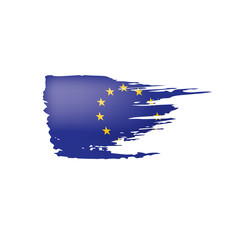European union flag, vector illustration on a white background.