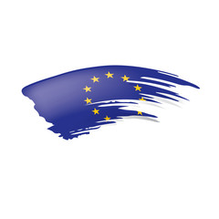 European union flag, vector illustration on a white background.