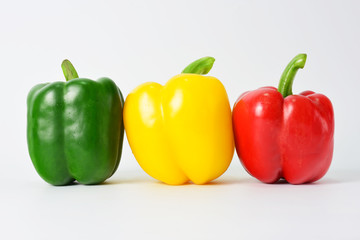 Sweet pepper isolated on white background.