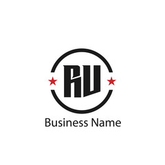 Initial Letter RV Logo Template Design