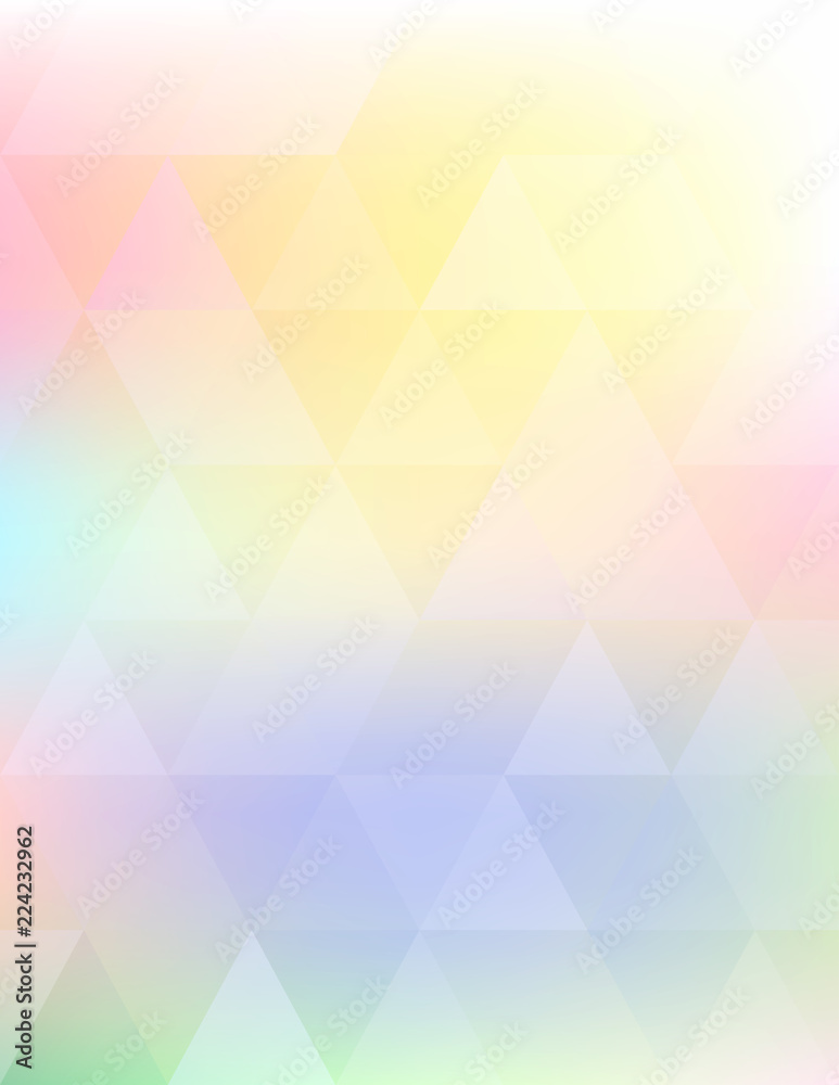 Poster Summertime background. Abstract soft color blurred light pattern with triangles
