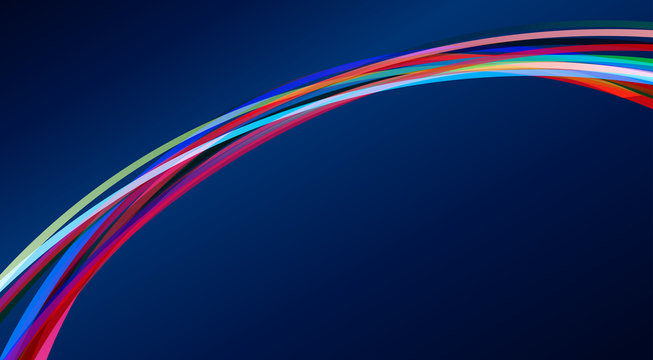 Color arc on a dark blue background. Vector