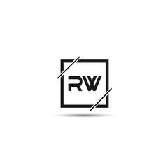 Initial Letter RW Logo Template Design