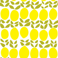 Seamless vector pattern with lemons