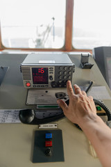 Navigational control panel and vhf radio