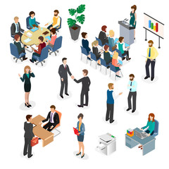 Office workers during the working day.