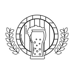 beer glass barrel beverage alcohol emblem
