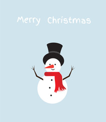 Vector Funny Snowman
