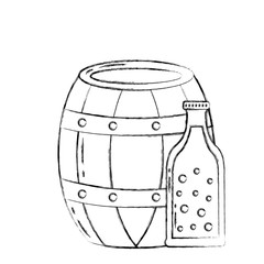 beer barrel and bottle drink beverage