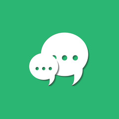 Chat or speech icon in minimal design.
