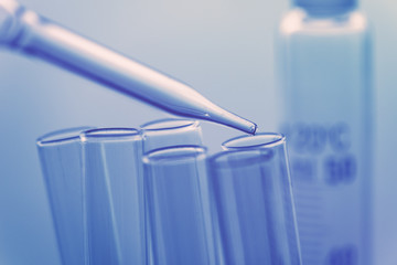 Medical science laboratory glassware