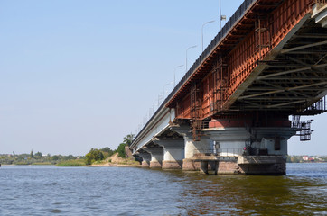 Landscape of bridge over river