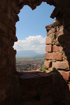 Rashnov skyline from the casle window, Rashnov, Romania
