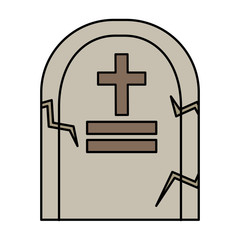 Obraz premium halloween tomb isolated icon