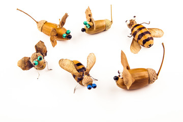 Acorn Handmade Bee Mouse white background