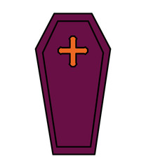 Obraz premium halloween coffin isolated icon