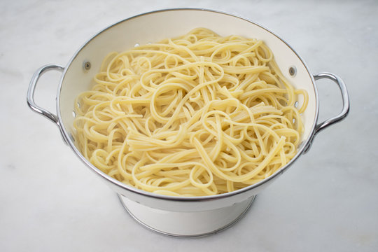 Colander Of Cooked Linguine