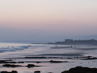 atardecer en la playa