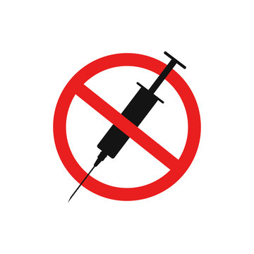 No Drugs Sign. Vector. Isolated.
