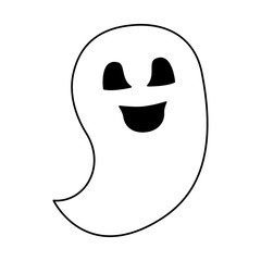 halloween ghost isolated icon