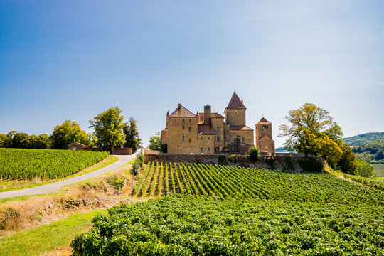 Le Châtreau de Pierreclos en Bourgogne