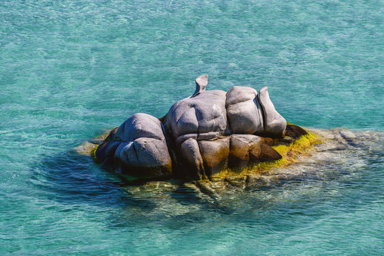 Famous Kolimbitres beach and big stones in Paros, Greece.